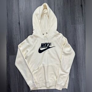 Nike Women Sportswear Pullover Hoodie Sz Medium extra tall cream colored